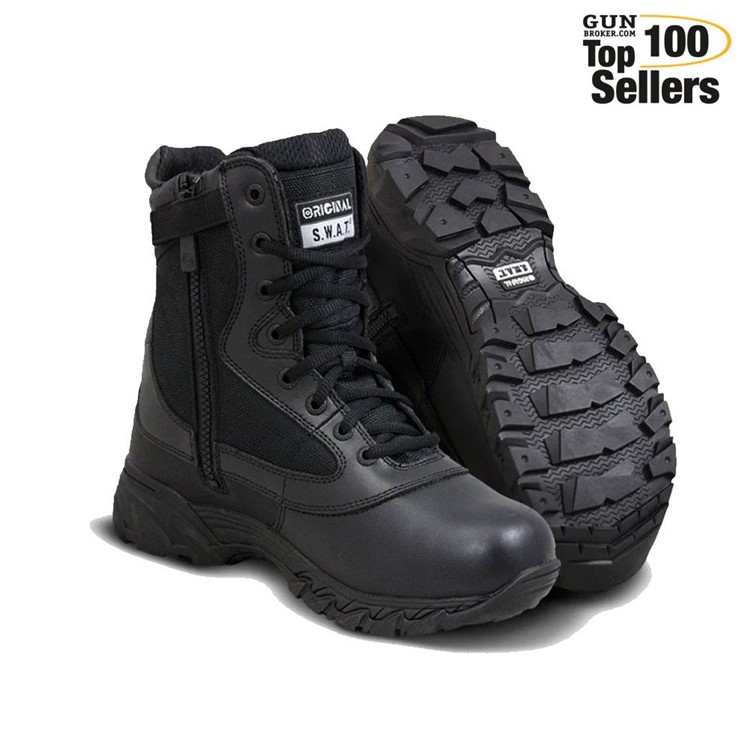 ORIGINAL SWAT Mens Chase 9" Side-Zip Boots, Color Black, Size 11.5, Width R-img-0