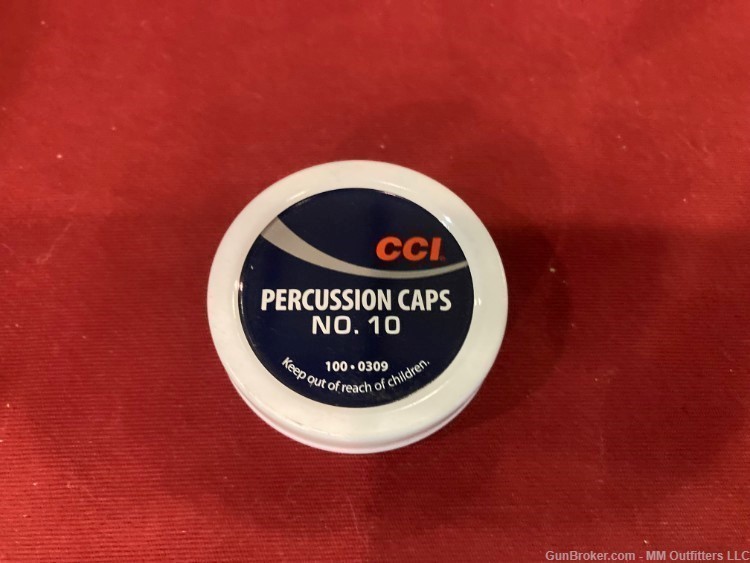 CCI No. 10 Percussion Caps 100 Count Tin CCI10 No Credit Fee-img-0