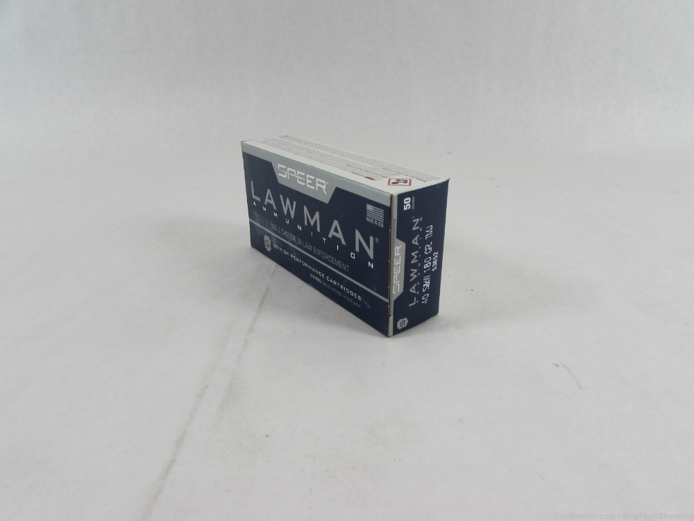 Speer Lawman 53652 .40 S&W 180GR TMJ 20 50rd boxes 1000rds-img-1