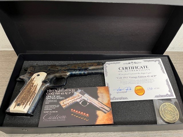 COLT 1911 45 ACP VINTAGE CASE HARDENED #172 OF 300 LIMITED EDITION RARE NEW-img-9