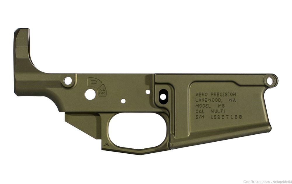 Aero Precision M5 (.308) Stripped Lower Receiver - OD Green Anodized-img-1
