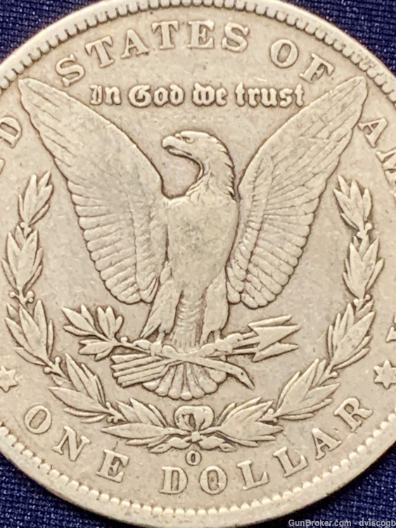 1886-O Morgan Silver dollar - F/XF detail -img-3