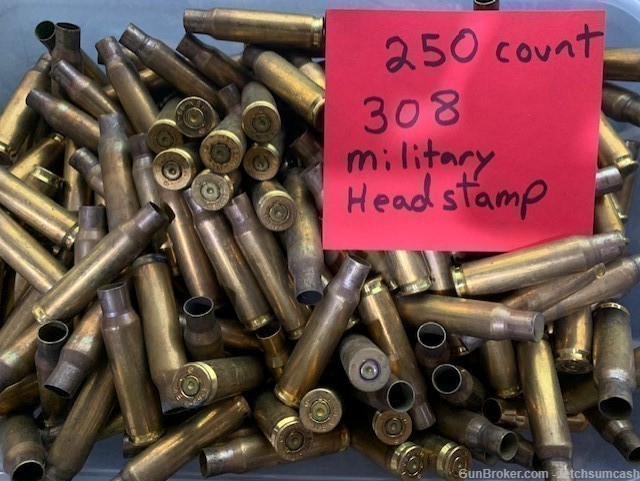 250 Count mixed 308 Military  brass-img-0