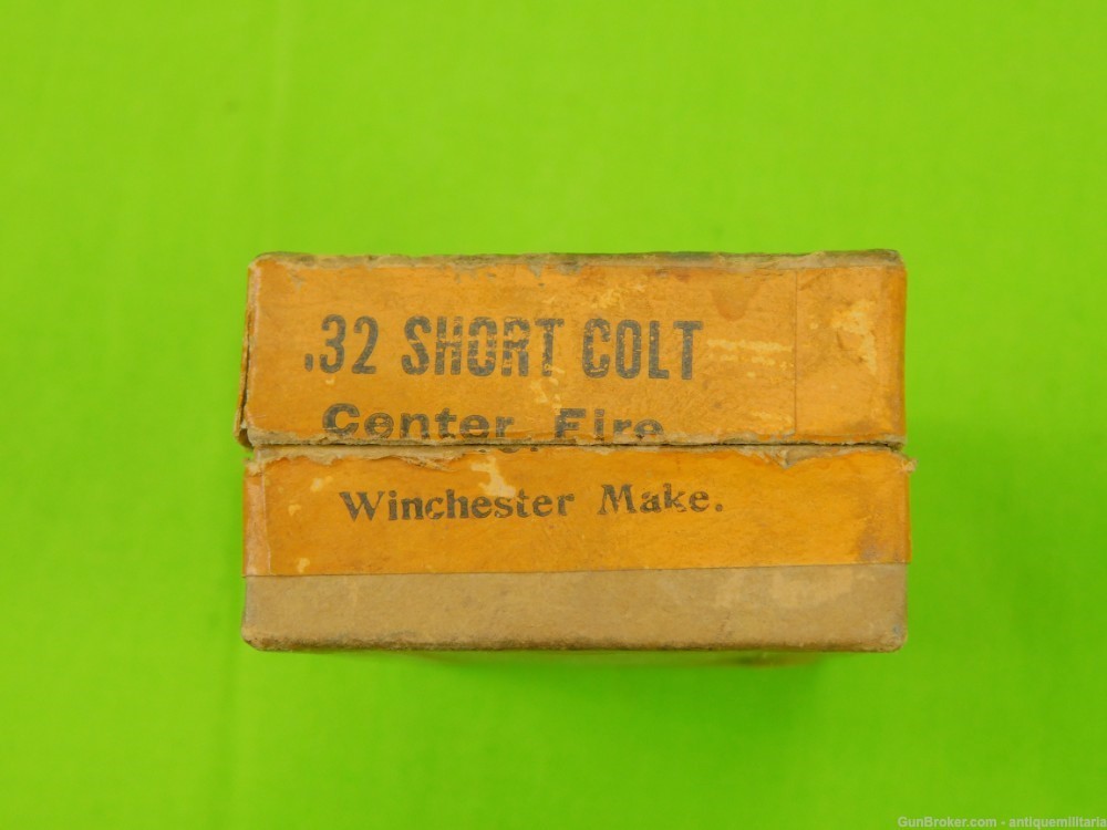 Antique US Winchester .32 Short Colt EMPTY Ammo Box-img-5