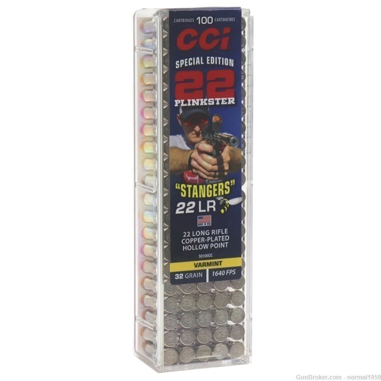 CCI Stangers 22 Long Rifle Ammo 32 Grain Copper Plated Hollow Point 500 -img-0