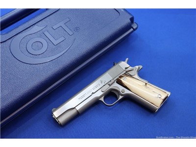 Colt Model 1911 Pistol 45ACP Government IVORY GRIPS 5" National Match 45 SS