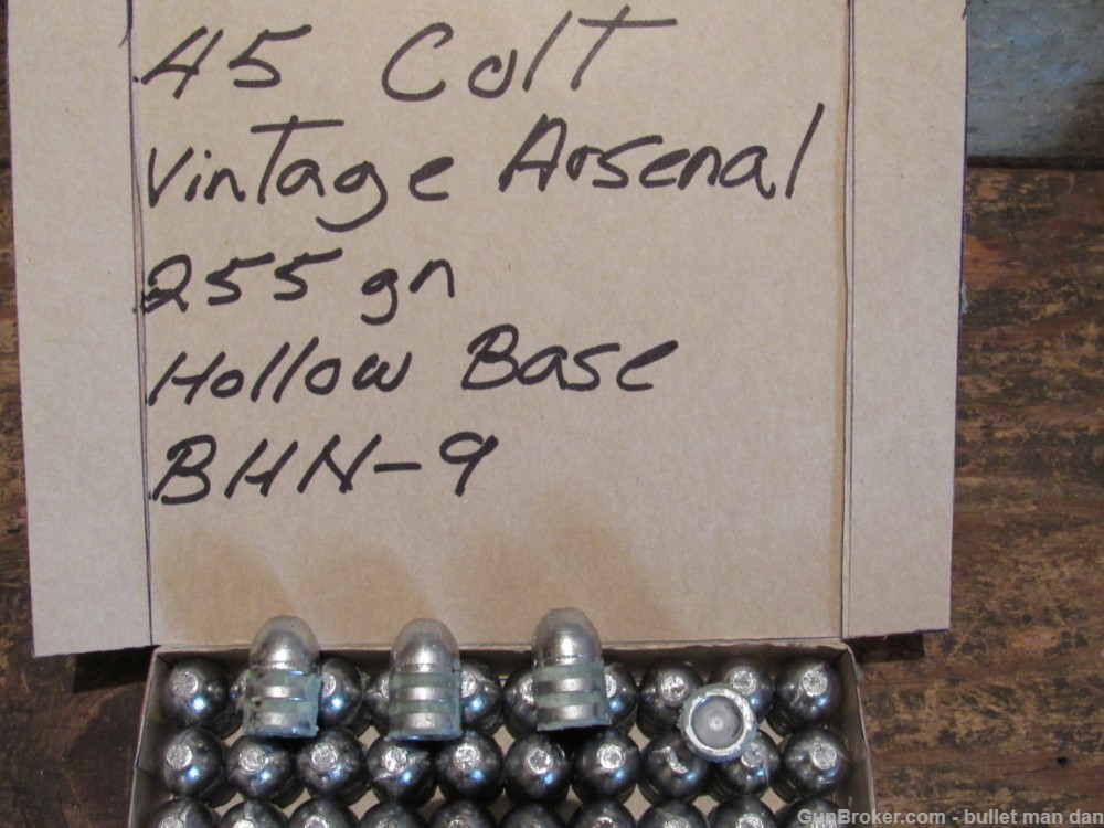 100 45 Colt bullets vintage arsenal 255gn hollow base-img-0