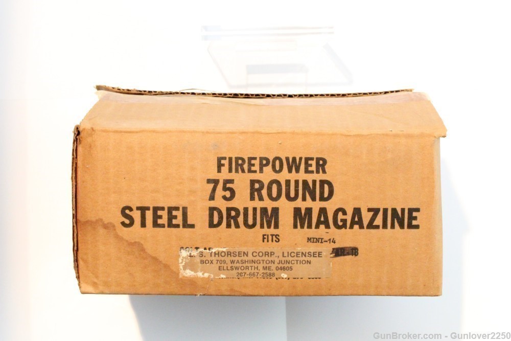 Firepower 75 Round Steel Drum Magazine AR-15 Mini-14, NEW-img-2