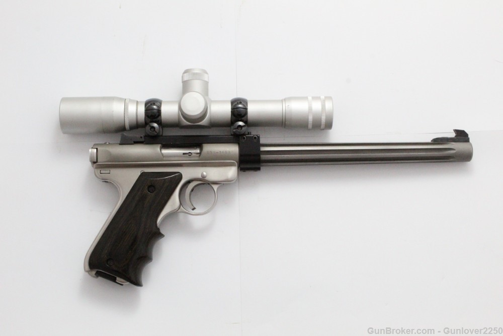 Ruger Mark II Target Stainless with 10” Custom Fluted Bull Barrel-img-0