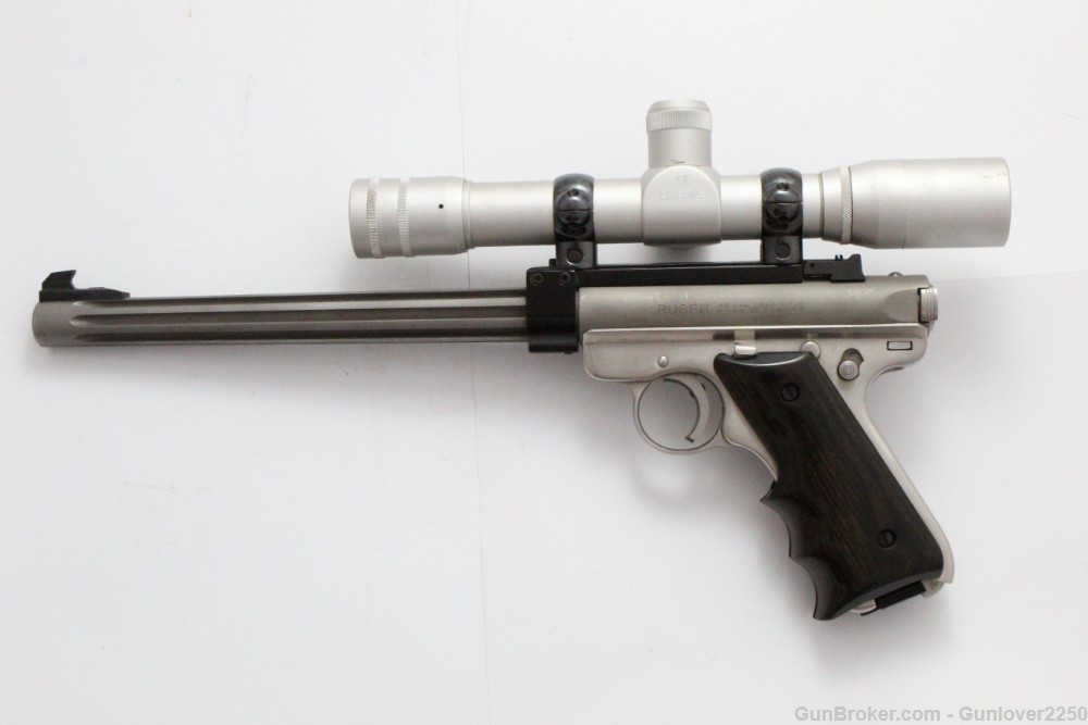 Ruger Mark II Target Stainless with 10” Custom Fluted Bull Barrel-img-1