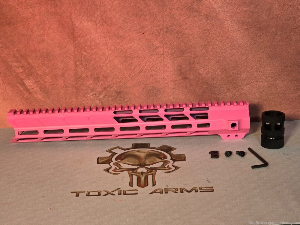 15" HAND GUARD Magpul Pink HANDGUARD FOREARM AR15 TOXIC ARMS GEN 2-img-0