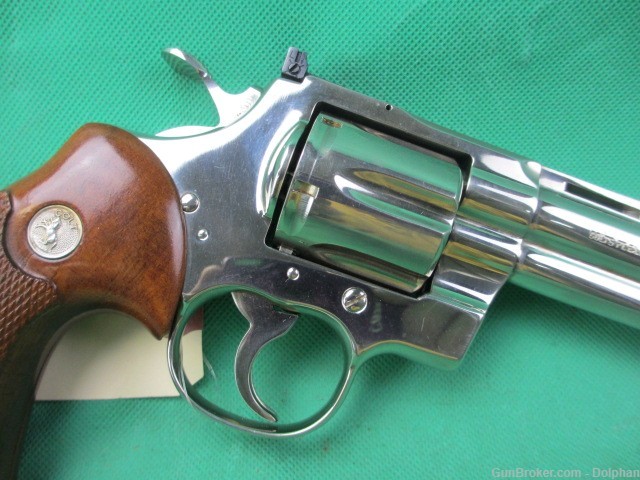 Colt Python 6" Nickel .357 Magnum Revolver-img-6