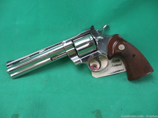 Colt Python 6" Nickel .357 Magnum Revolver-img-0