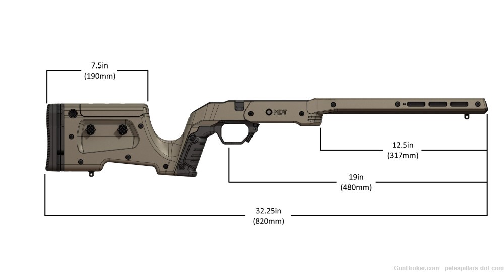 MDT Remington 700 SA XRS Crossover Rifle Stock Chassis Black 104691-BLK-img-1