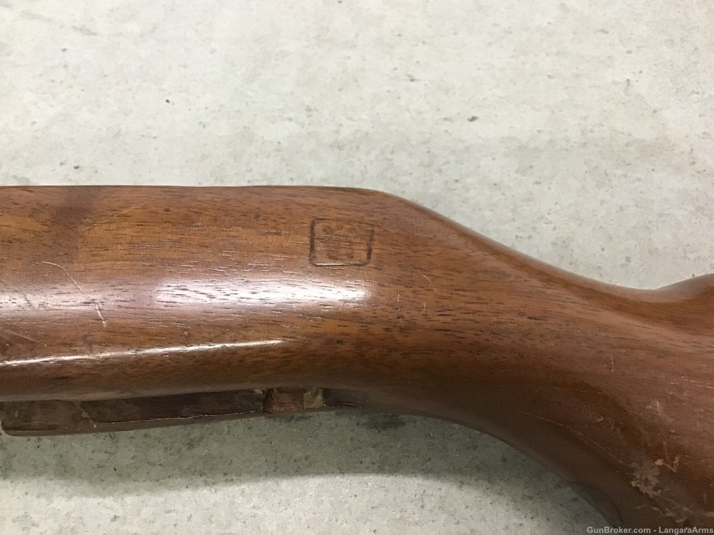 1950S Era M1 Garand Stock And Fore Wood DOD Eagle Stamped Penny 0.01 NR-img-5