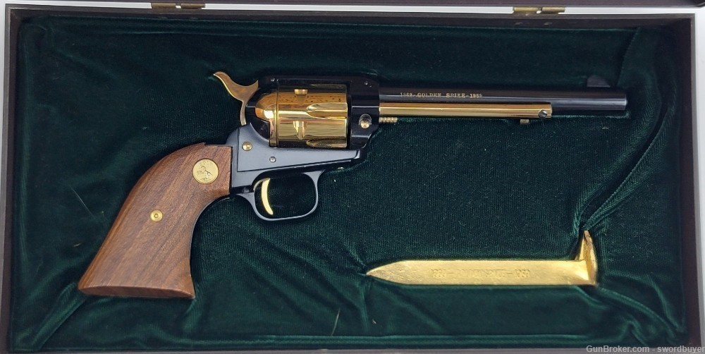 Cased Colt Golden Spike Commemorative Frontier Scout .22 SAA Revolver C&R! -img-17