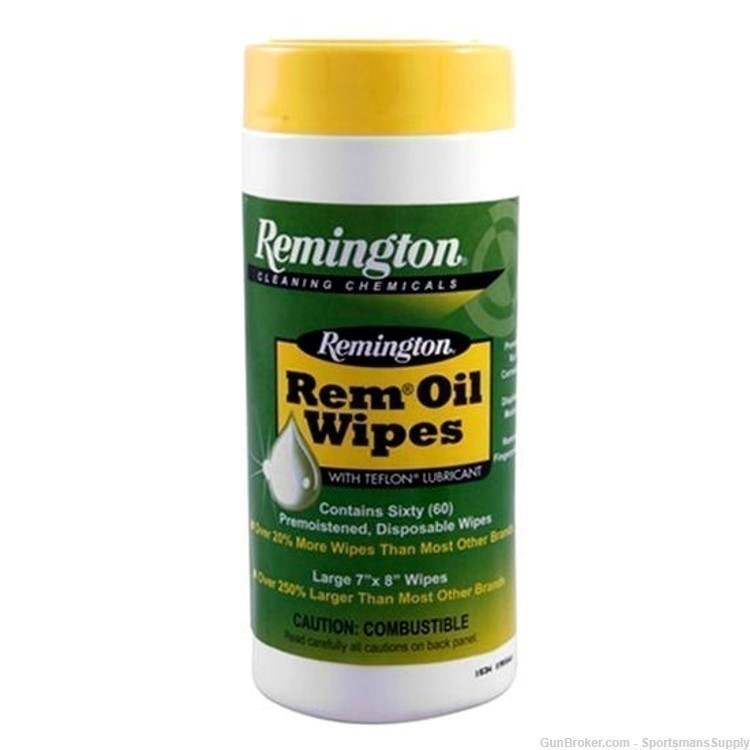 Remington Pop Up 7"x8" Oil Wipes - 60 Pack NIB!-img-0