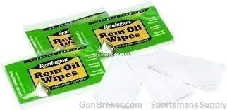 100 Count of Rem Oil Firearm Lubrication / Cleaning Wipes NIB!-img-0