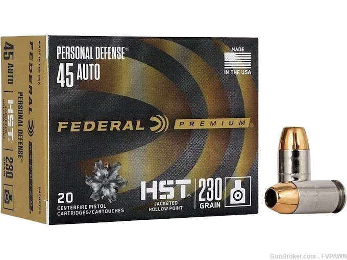 3 box Federal Premium Personal Defense Ammunition 45 ACP 230 Grain HST JHP-img-0