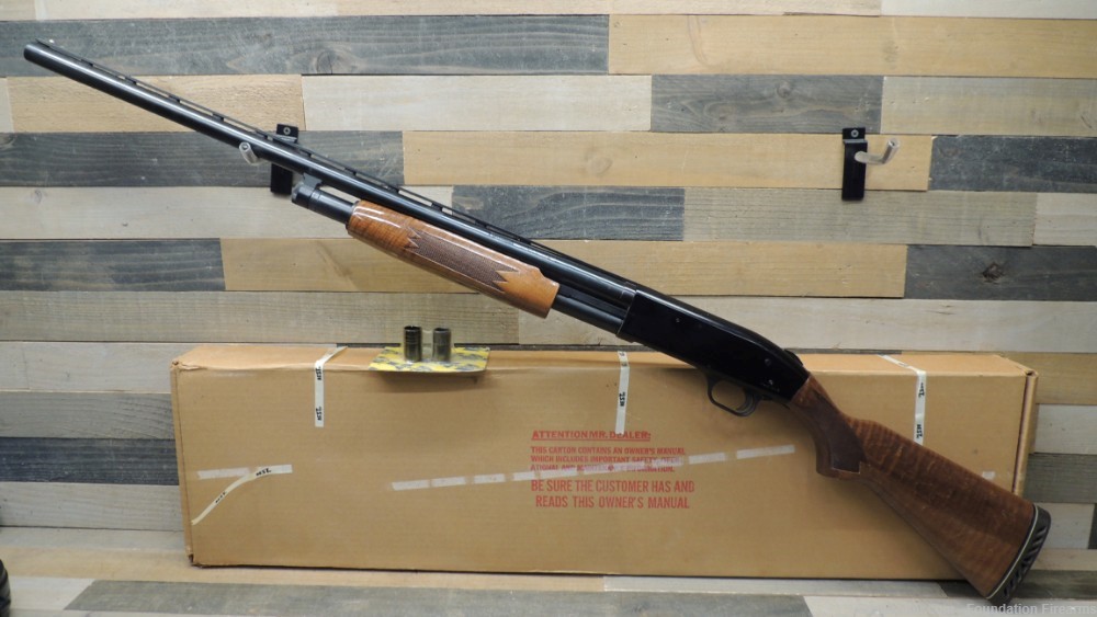 Mossberg 500 12GA pump shotgun 28" Nice wood stocks 3" mag In Box-img-0