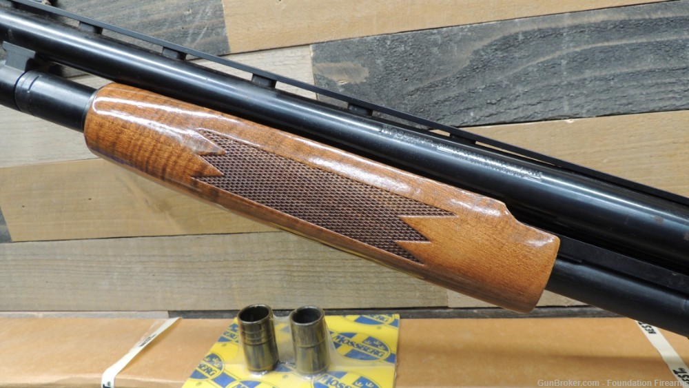 Mossberg 500 12GA pump shotgun 28" Nice wood stocks 3" mag In Box-img-3