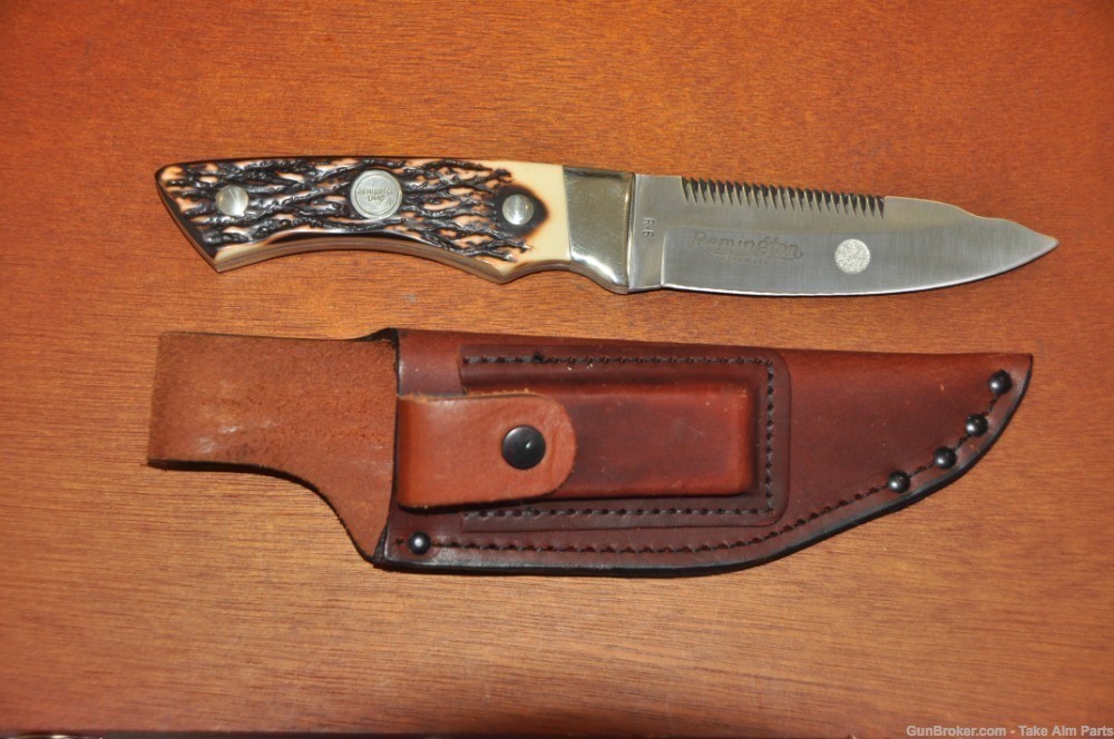 Remington R-6 USA Made Fixed Blade Skinner w/ Sheath-img-0
