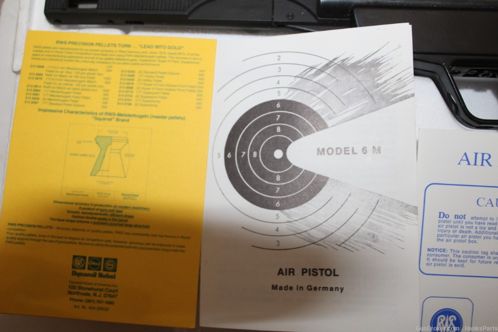 RWS Diana Model 6G Air Pistol In Original Box Made In Germany Needs Seal-img-19