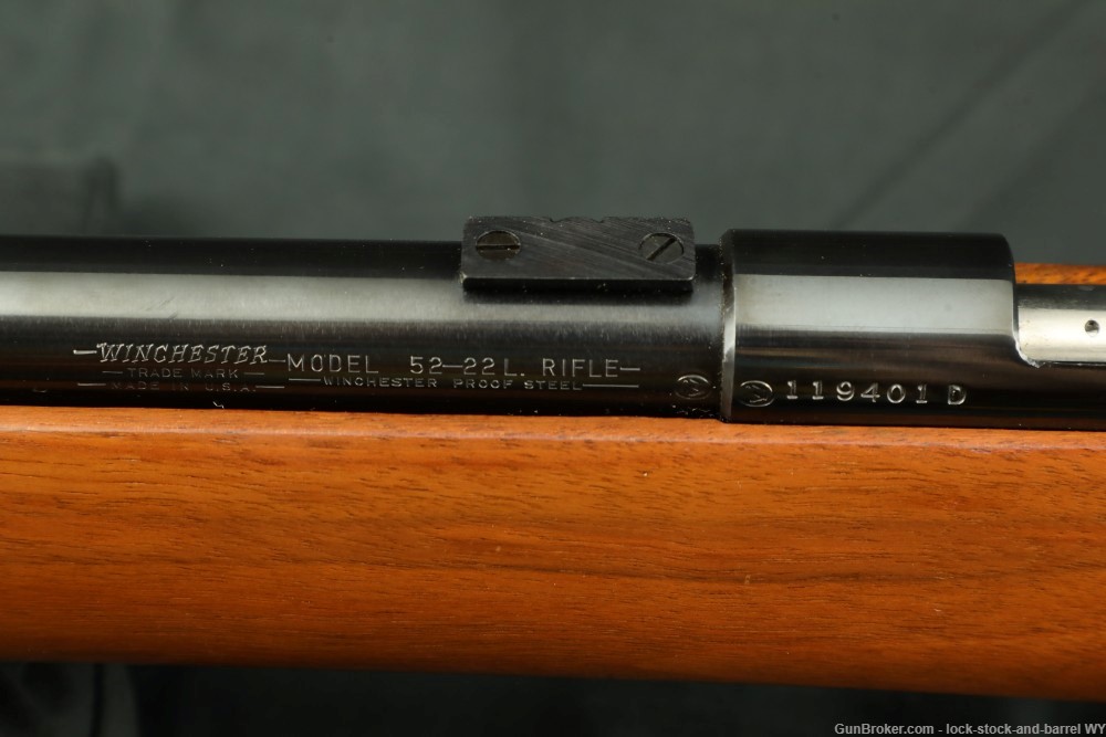 Winchester Model 52D 52-D Target .22 LR Single Shot Bolt Rifle, 1965 C&R-img-29