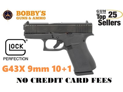 Glock UX4350201 G43X Sub-Compact 9mm Luger 10+1 3.41"