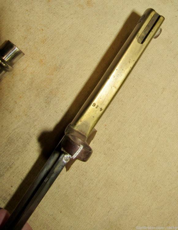 RARE Original Uruguayan M-1900 Epee Bayonet & Scabbard Belgian M1895 Mauser-img-3