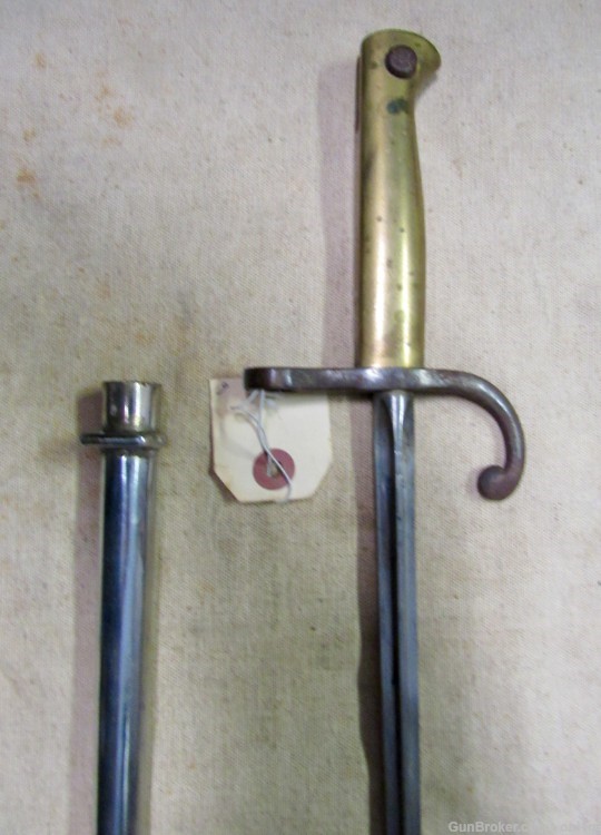 RARE Original Uruguayan M-1900 Epee Bayonet & Scabbard Belgian M1895 Mauser-img-6