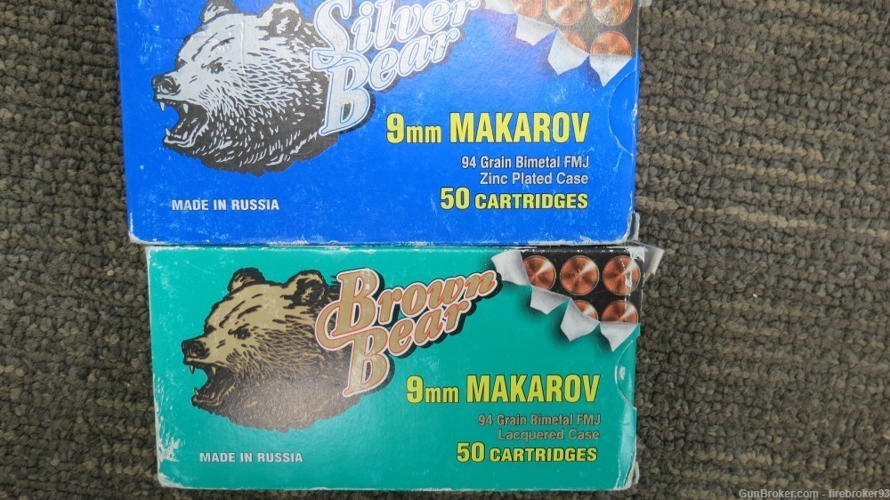492 rounds of 9x18 Makarov ammunition CCI Norinco Bear -img-5