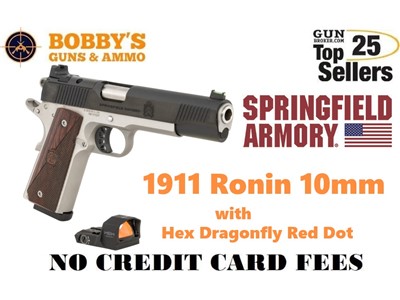 Springfield Armory PX9121LAOSD 1911 Ronin 10mm 8+1 5" Dragonfly RED DOT