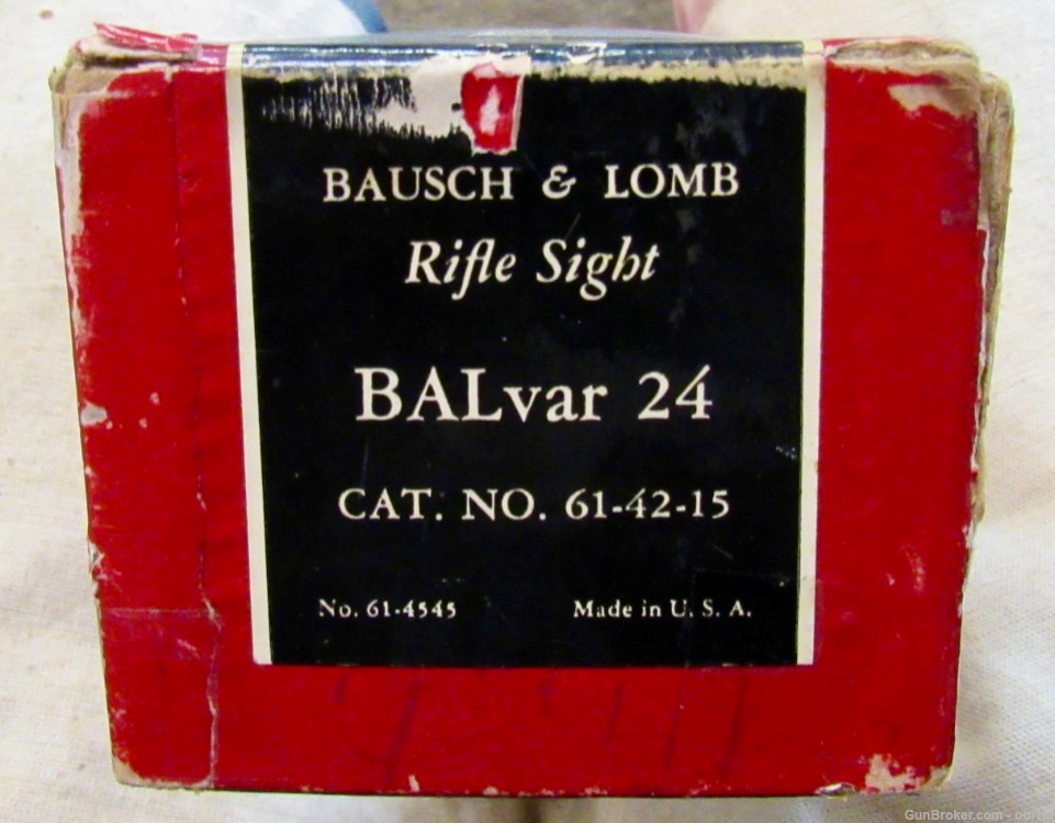 Vintage Bausch & Lomb BALvar 24 Target Rifle Scope In Box-img-17