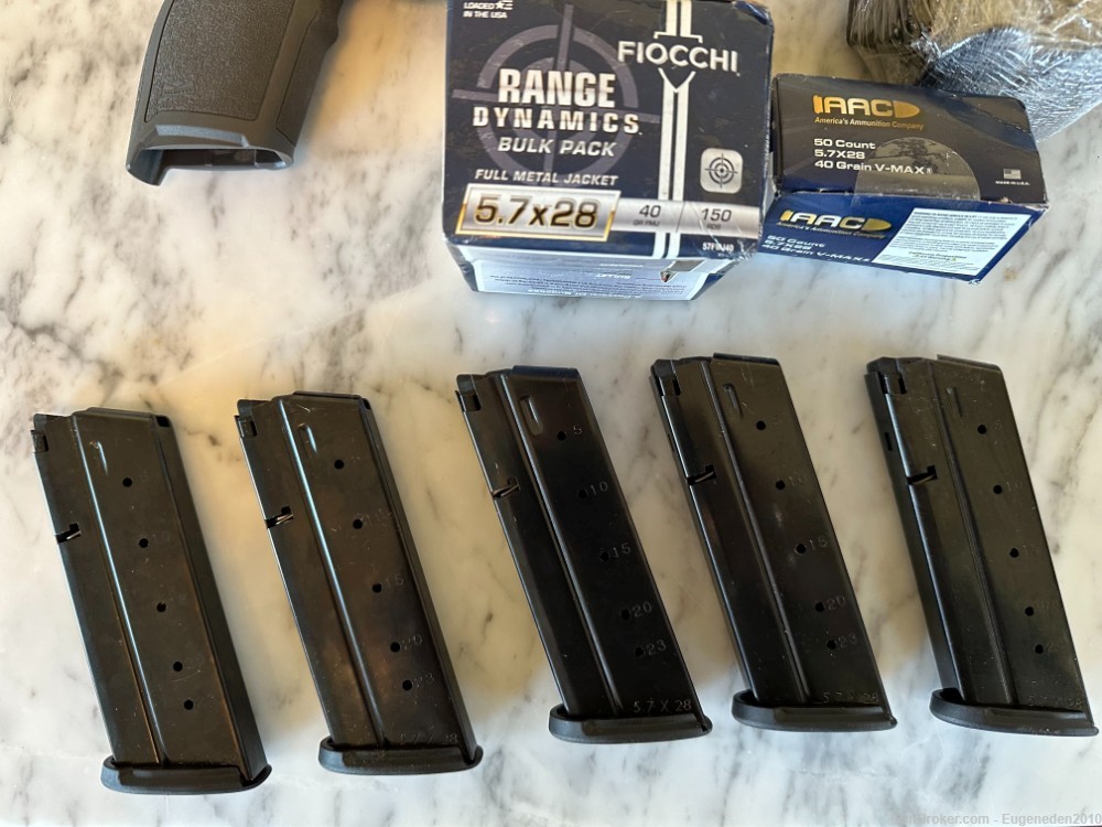 PSA Rock 5.7 w/ Threaded Barrel, 10 Mags, Optic Plates, and Ammo Palmetto-img-1