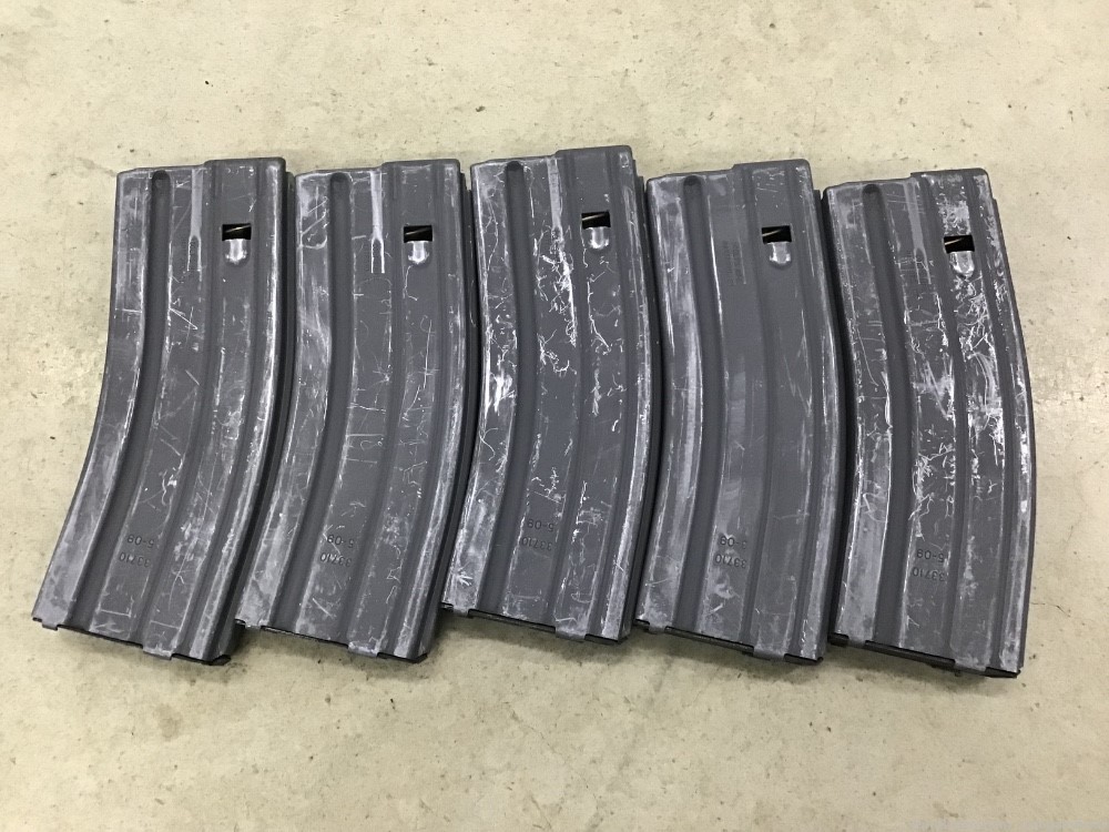 Lot of 5 Factory Colt AR-15/M16 30rd Aluminum .223/5.56X45 Mags Penny 0.01-img-1