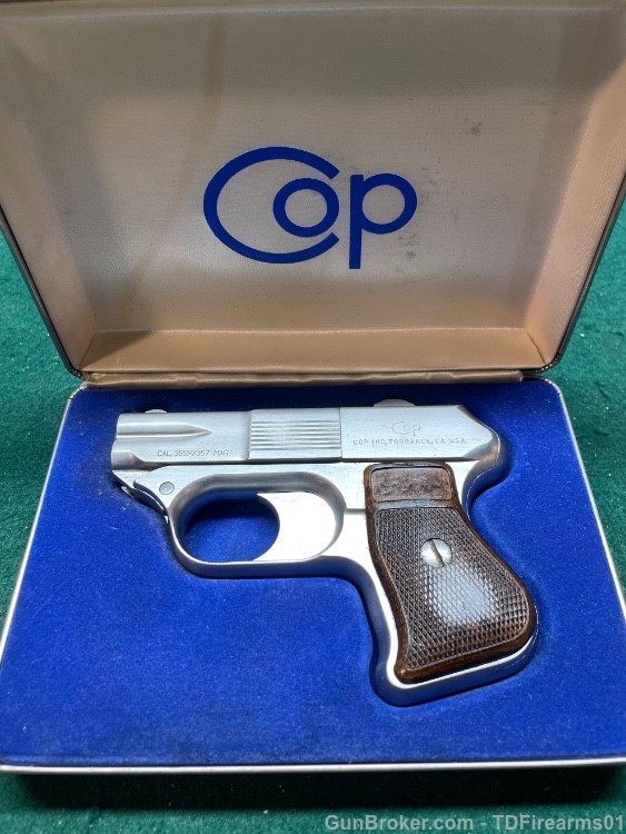 COP Derringer Double action .357 mag 4 barrel handgun w/ factory Case-img-1