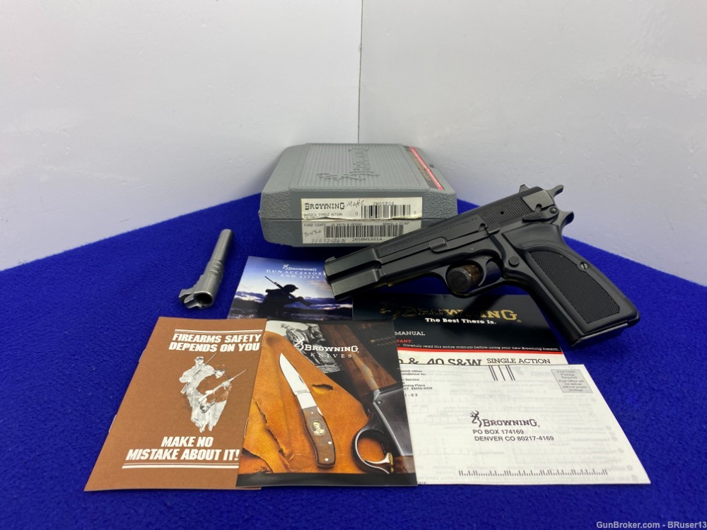 1994 Browning Hi-Power .40sw *ORIGINAL LABELED BOX/PAPERS* Pristine!-img-0