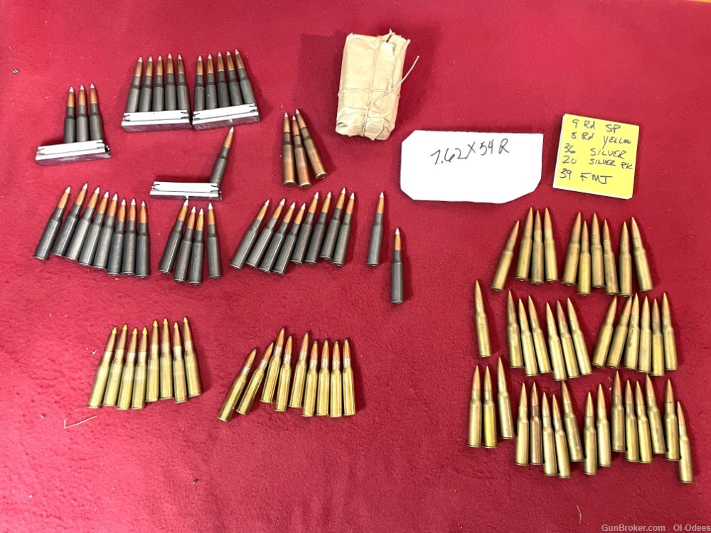 7.62x54R Ammo - 492 Rds, (Mixed Silvertip, Yellowtip, SP, FMJ)-img-1