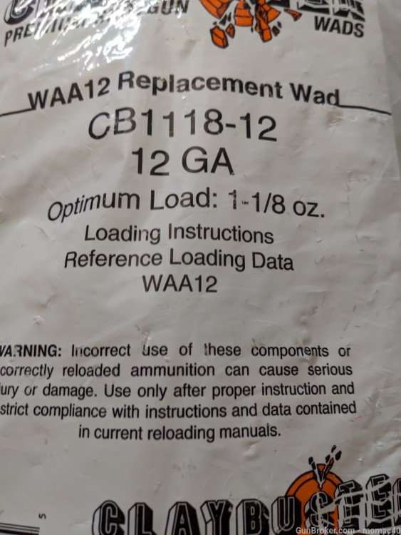 Claybuster Wads WAA12 CB1118-12 12 GA-img-1