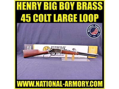 NEW IN BOX HENRY BIG BOY BRASS 45 COLT LARGE LOOP 20" OCTAGON BBL H006GCL