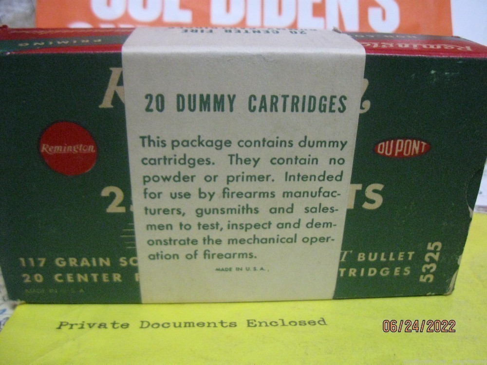 RARE Factory Full Box 257 ROBERTS Remington Factory Dummy Test Cartridges-img-0