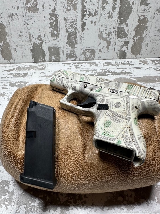 !COOL, Hundred Dollar Bill Benjamin Franklin, Glock 43, 9mm, Custom!-img-11