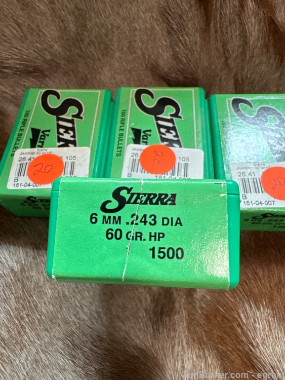 Bullets #24 Sierra 6MM (5 Boxes)-img-2