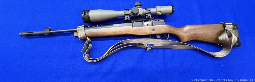 RUGER MINI-14 RANCH 2002 01817  223REM (5) MAGS & 6-24x50 SCOPE USED-img-1