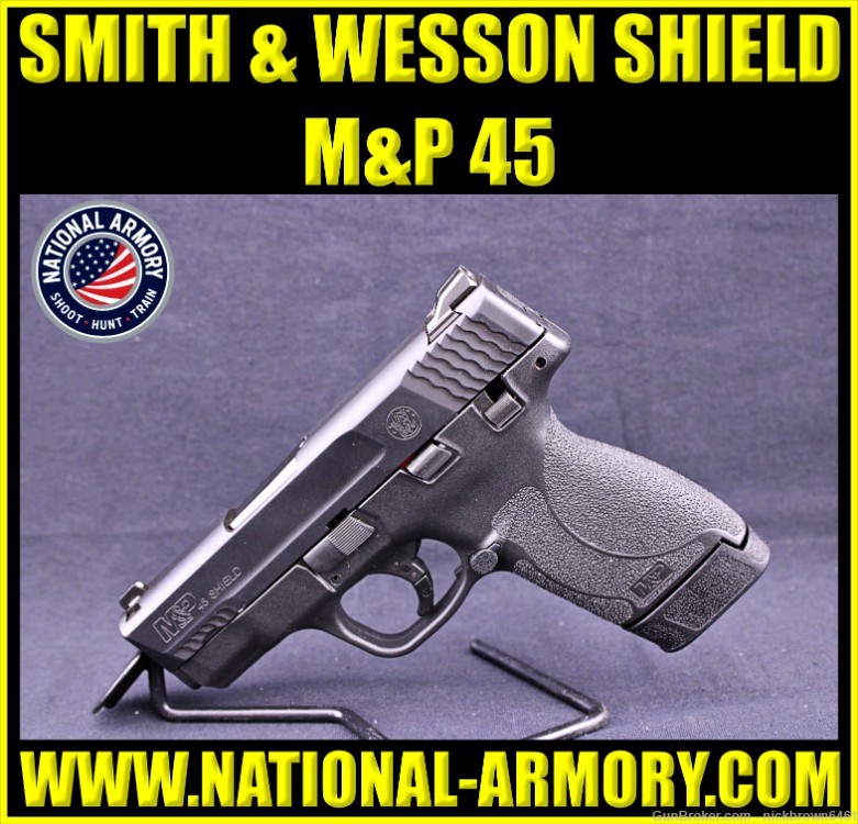 SMITH & WESSON M&P SHIELD 45ACP 3.3" MANUAL SAFETY S&W MILITARY & POLICE-img-0