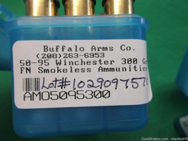 2 Boxes (40)-Rds Buffalo Arms Co. 50-95 Winchester Ammunition-img-5