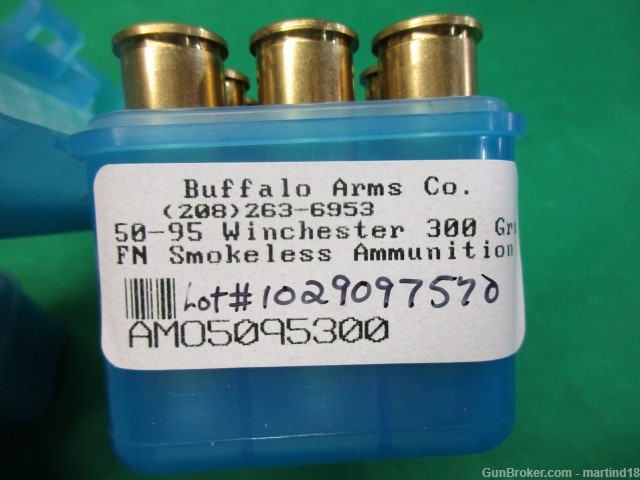 2 Boxes (40)-Rds Buffalo Arms Co. 50-95 Winchester Ammunition-img-6
