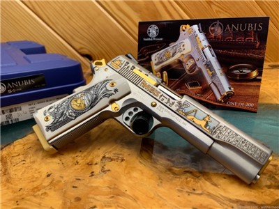 NEW IN BOX ! LIMITED EDITION SMITH & WESSON ANUBIS .45 ACP GOLD ENGRAVED NR