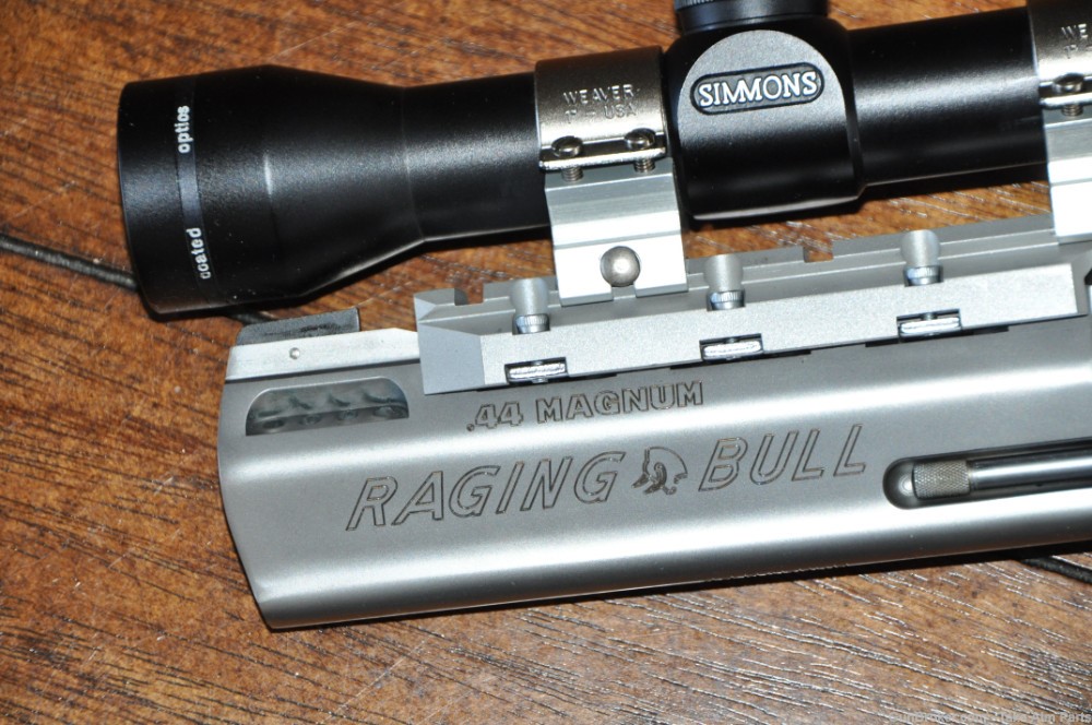 Taurus Raging Bull 44mag Ported Barrel w/ Simmons Pro Hunter 4X32-img-1